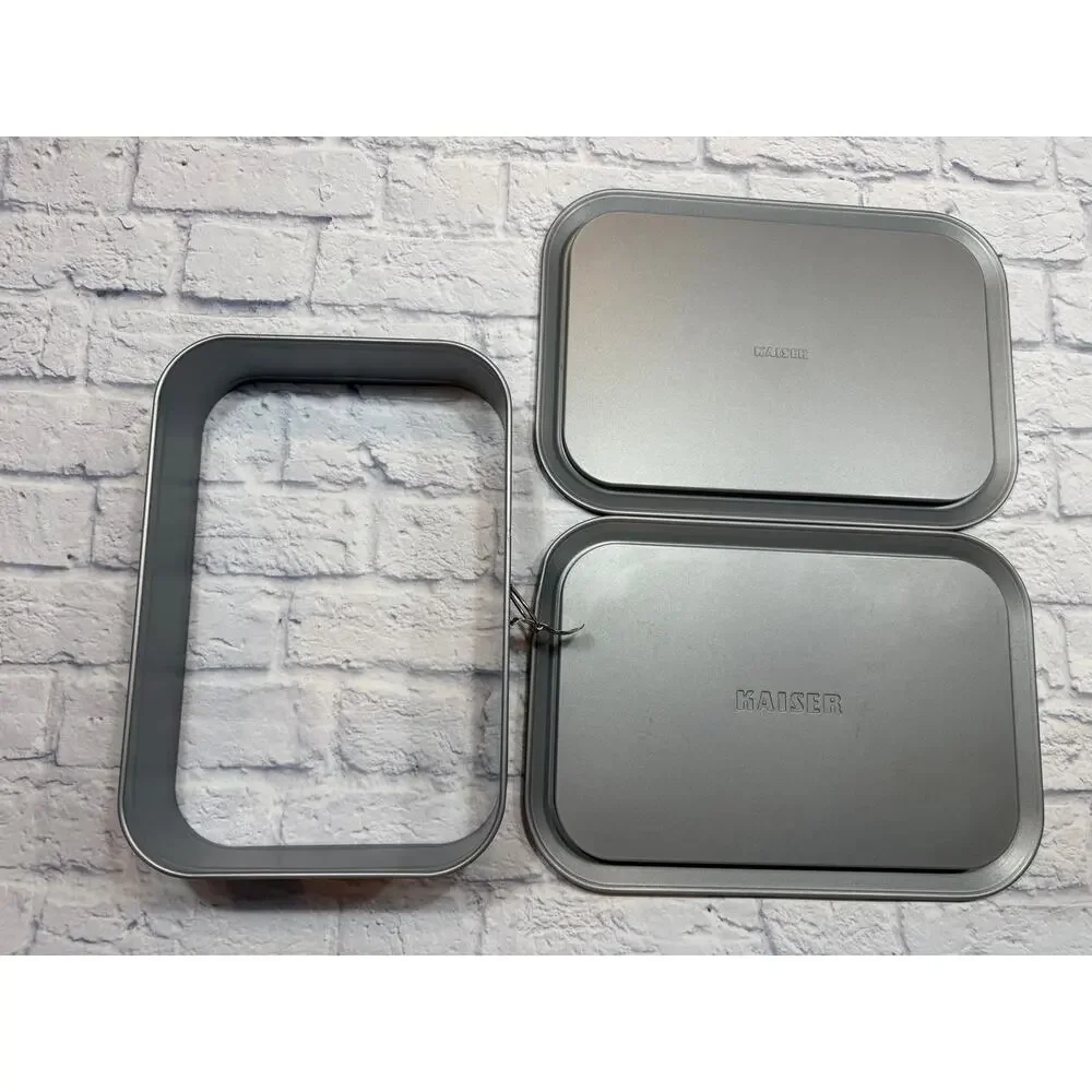 Kaiser Rectangular Springform Cake Pan 13x9” Non-stick Xtra Base to use as Cover